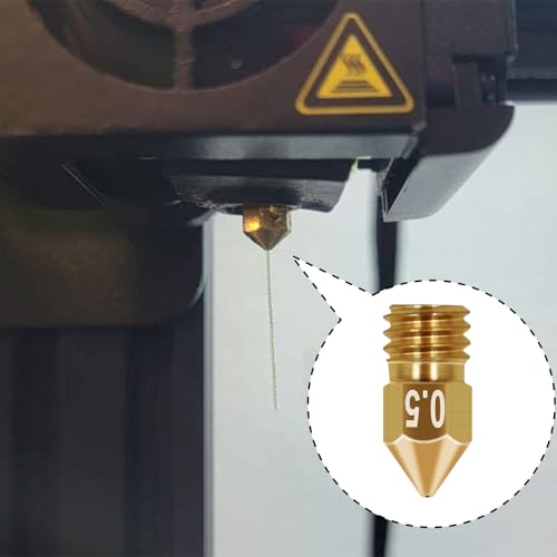 16Pcs MK8 Brass 3D Printer Nozzles, 0.5mm Extruder Nozzle Tips Compatible with Creality Ender 3 V2/Ender 3 Pro/Ender 3 S1, Ender 5, CR‑10, Makerbot, Anet A8 3D Printers. - style: 16Pcs Ender 3 Nozzle 0.5mm