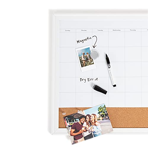 U Brands Calendar Whiteboard Dry Erase Board, 24" x 18", White - color: White, size: 17"W x 0.7"H