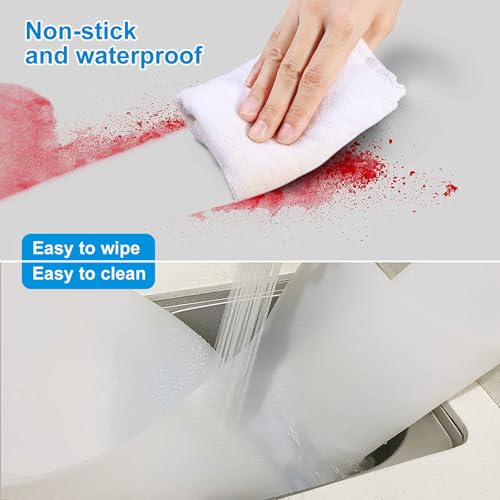 AECHY Silicone Mat for Kitchen Counter, 27.5" x 16.5" x 0.08", Translucent - color: Translucent, size: 27.5" x 16.5"