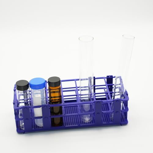 10 Pcs Detachable Plastic Test Tube Rack, 21 Holes Each, 30mm Diameter - color: Blue, size: 21 Holes-30mm
