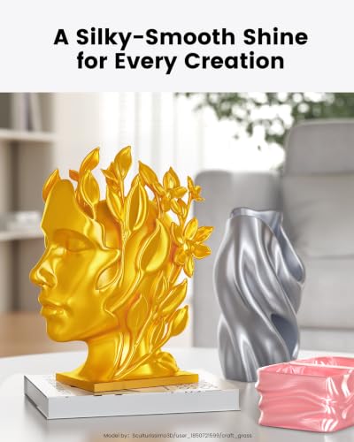 Rose Gold Silk PLA, Pre-Dried Filament with Reusable Spool - color: Silk Rose Gold With Spool, size: With Spool