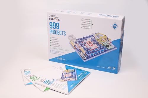 School & Family STEM Educational Toy Gift for Boys & Girls, Over 999 Projects, Physics Science Experiment Circuit Kit for Kids Ages 8+, Electronics Exploration Kit (Mixed Color, 999) - size: 999