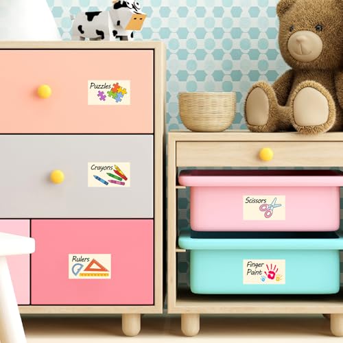 Classroom Organization Stickers Kids Playroom Organizer Labels Storage Bins - color: Kids Label