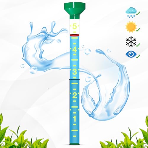 Headwind EZRead 26” Giant Professional Outdoor rain Gauge, USA Made Heavy Duty All Weather Freeze Proof mountable with Float, Green (820-0002) - color: Green, size: 26-Inch