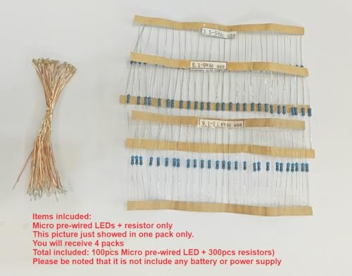 100pcs Pre-soldered Micro Litz Wired Leads Warm White SMD Led 0603 + Muti-Resistor NEW - color: (2)Warm White, size: 100pcs