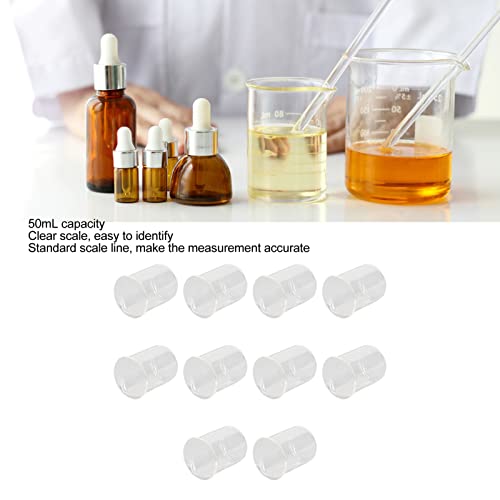 10PCS 50ml Glass Beakers Set with Line