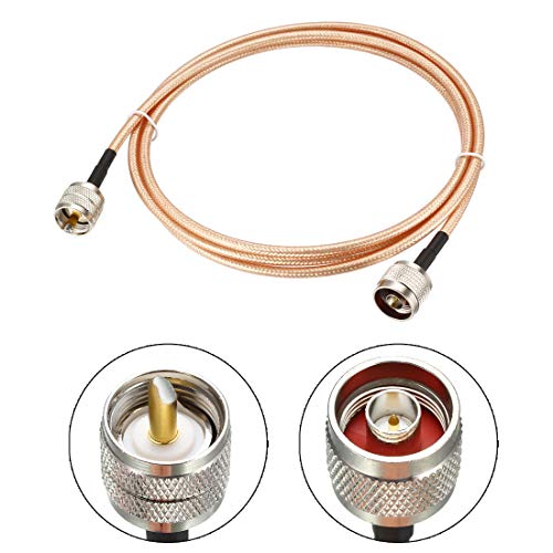 uxcell UHF (PL259) Male to N-Type Male Antenna Cable RG400 Coax Cable 1.83Meter/6Ft - size: 6Ft