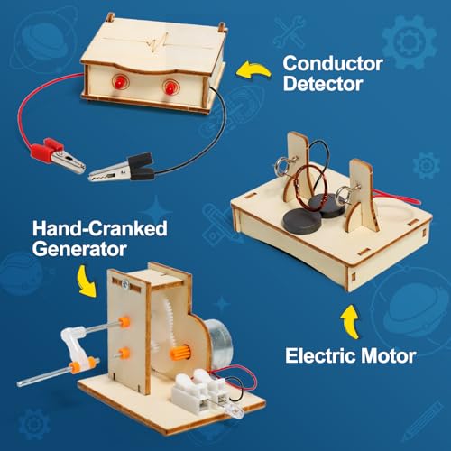 STEM Science Kits for Kids Ages 8-12, Wood Arts and Craft Kits for Boys 6-8, Wooden 3D Puzzles, STEM Toys for Boys Girls Age 8-12 5-7 8 10 12 13 14 Gift Idea. - style: SCIENCE-2