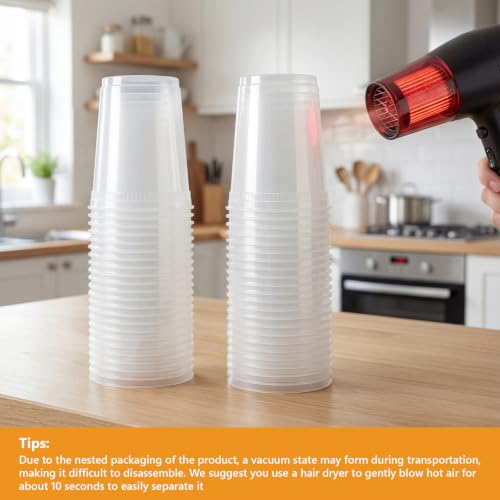 NESCCI 72 Sets (144-Piece) Deli Containers with Lids, 32oz X 72 Set Each - size: 32oz X 72 Set