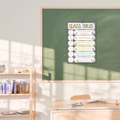 Gueevin Composition Notebook Classroom Rules Poster, 16.5 x 11.2 in