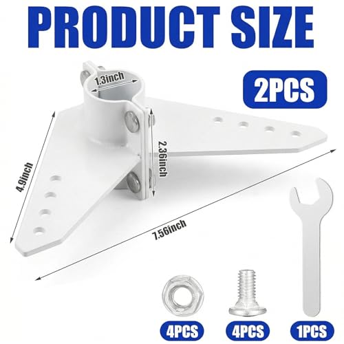 MorningRo White 2 Sets Steering Triangle Mounting Bracket for NK-180s Brushless Kayak Motor Replacement Parts Kit, Mounted Steering Bracket, Anti Rust Easy Installation