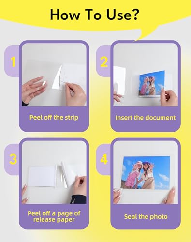 Uinkit 10mil Matte Self-Seal Double-Sided Laminating Pouches 2.6x3.9 Inches - color: Matte, size: Card Size