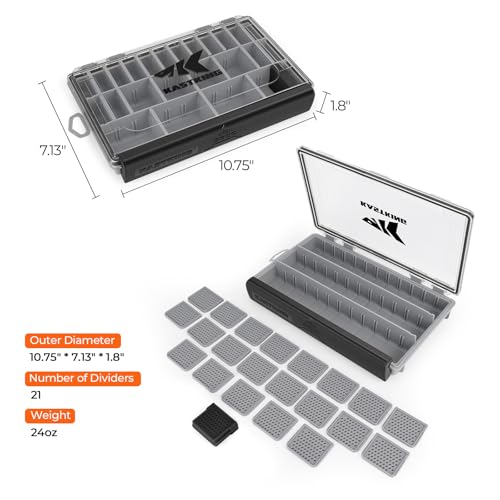 KastKing HyperSeal Waterproof Tackle Box, 3600 1 Pack. Black - color: Black, size: 3600(1 Pack)