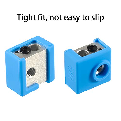Aokin 3D Printer Hotend Silicone Sock Heater Block Silicone Cover for Creality Ender 3, Ender 3 Pro, Ender 5, Ender 5 Pro, CR-10/10S, Anet A8, MK7/8/9 Hotend, Blue, 3 Pcs
