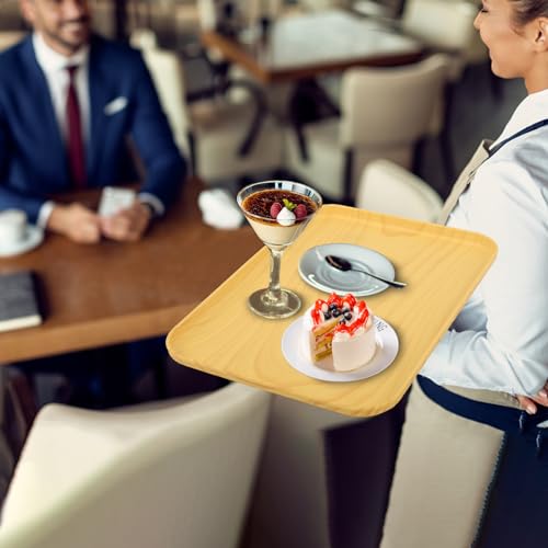 Plastic Art Trays,10 Pack Large Plastic Trays Stackable Activity Tray Crafts Organizer Tray Serving Tray,Painting, Beads,Storage & Serving Tray (12.2 x 8.9 Inches) (Yellow Imitation Wood Grain) - color: Yellow Imitation Wood Grain