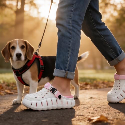 Men's Women's Cloud Clogs, EVA Thick Platform Slip On Non Slip Garden Shoes - color: Pink, size: 9.5-10.5 Women/8.5-9.5 Men