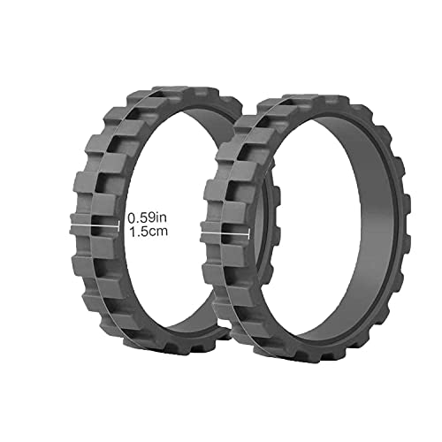 Tires for iRobot roomba Wheels Series 500, 600, 700, 800, 900 e5 e6 i7 Anti-Slip, Great Adhesion and Easy Assembly. Replacement for All Roomba Models(Pack of 2) (2)