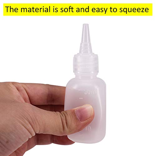 24 Pack 1-Ounce Plastic Squeeze Bottles with Measurement - size: 1oz 24pack