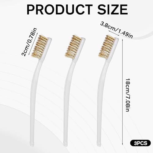 3 Pcs Brass Brush 3D Printer Nozzle Cleaner, Brass Cleaning Brush