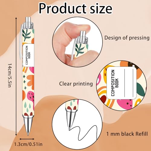 Teacher Appreciation Week Ballpoint Pens Set of 10 – Colorful Crayon-Inspired Teacher Theme Pens with Classroom Supply Designs – Smooth Black Ink Pens for Classroom, Office, and Thank You Gifts - color: Chalk Teacher