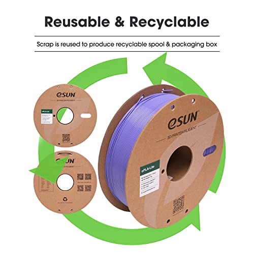 eSUN PLA Filament 1.75mm, High Toughness 3D Printer Filament Upgraded PLA Filament, Dimensional Accuracy +/- 0.03mm, 1KG Cardboard Spool (2.2 LBS) 3D Printing Filament for 3D Printers, Blue Purple - color: Blue Purple, size: PLA 1.75MM - 1KG