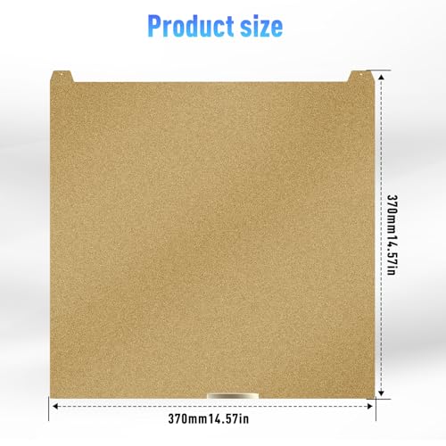 K2 Plus PEI Build Plate 370x370mm, Flexible Textured Spring Steel Bed Surface, Heat Resistant 3D Printer Platform for PLA/PETG/ABS/TPU/Carbon Fiber, Easy Model Release Magnetic Heated Bed - size: K2PLUS 370*370mm