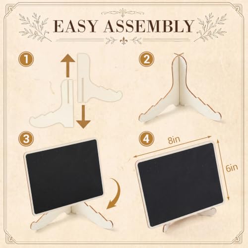 Nuanchu 6 Pack 6x8 Inch Small Chalkboard Signs with Stand