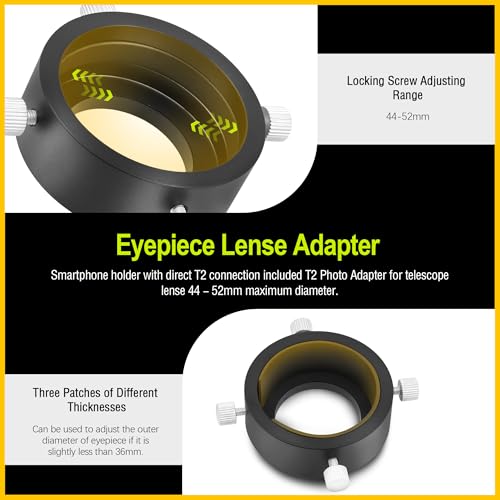 Astromania Universal Camera Photo Eyepiece Adapter 44-52mm with T2 Thread - size: Eyepiece Adapter 44 - 52mm