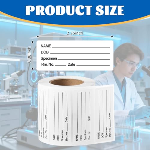 420 Pcs Pathology Labels, 2.25" x 0.875", No Dispenser Box - style: No Dispenser Box
