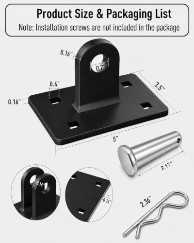 Heavy-Duty Floating Dock Hinge Kit, 4x4 Male & Female T-Bracket Set
