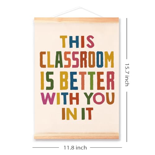 Ybqhd This Classroom is Better with You Poster Hanger Frame, Inspirational Canvas Wall Art Hanging Wall Decor for Classroom Nursery School 12''x16'' - color: This Classroom is Better with You