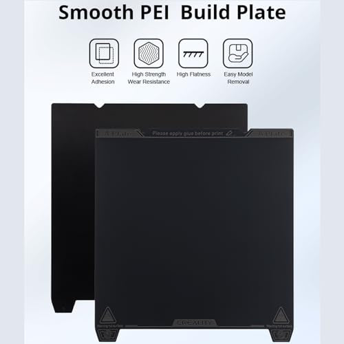 Creality K1 Max Smooth PEI Build Plate Kit, Flexible Spring Steel Platform with Smooth PEI Surface and Magnetic Base Sheet Kit for K1 Max 315x310mm - size: K1 Max Smooth PEI