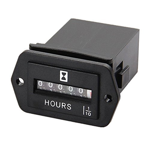 AIMILAR DC 6-80V Mechanical Hour Meter for Generator Boat Tractor Motocross - color: DC 6-80V