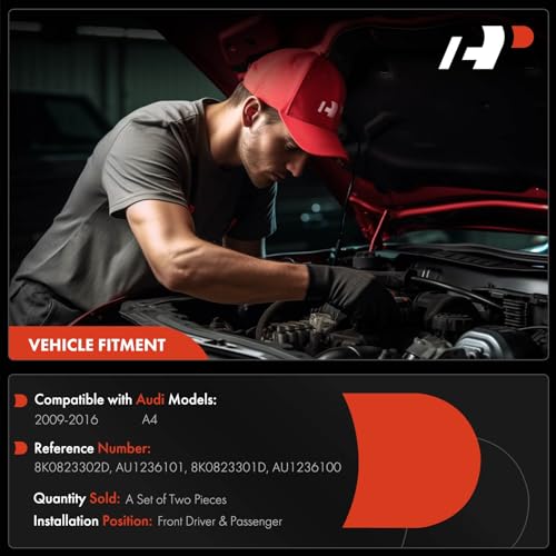 A-Premium Set of 2 Front Driver and Passenger Hood Hinges