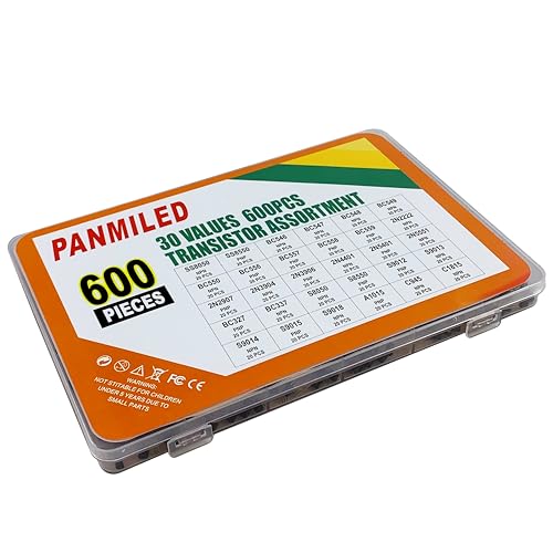 30 Values 600 Pieces Transistor Assortment Kit 2N2222 2N2907 2N3904 2N3906