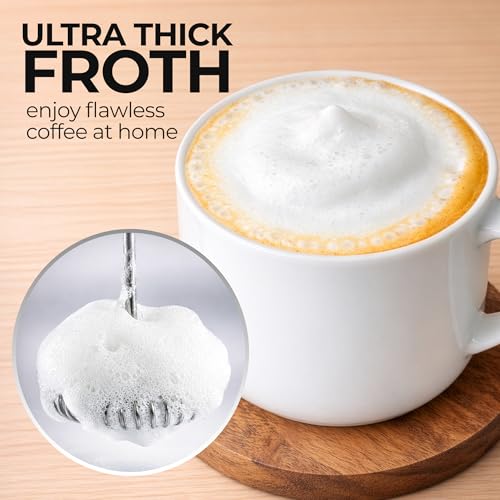 Zulay Kitchen Rechargeable Milk Frother Handheld - Frother Wand, Drink Mixer, Electric Whisk Frother, for Cappuccinos, Matcha & Protein Powder - Ultra Metal 4 Whisk, 1800mAh Silver - color: 06 - Executive Gray, size: Rechargeable Z1 Motor Max