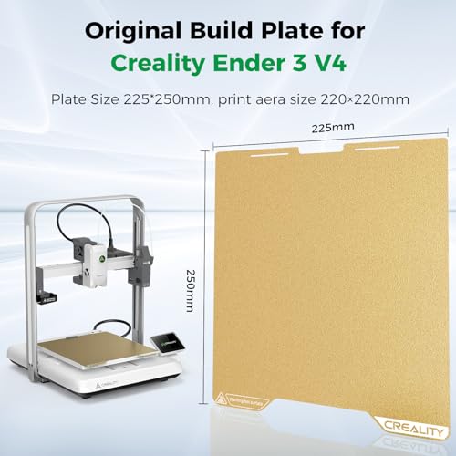 Creality Ender 3 V4 Build Plate 225x250mm Textured PEI Coating Spring Steel Magnetic Ender 3 V4 Bed Plate 3D Printer Build Plate for Creality Ender 3 V4 - style: Ender 3 V4 Textured PEI