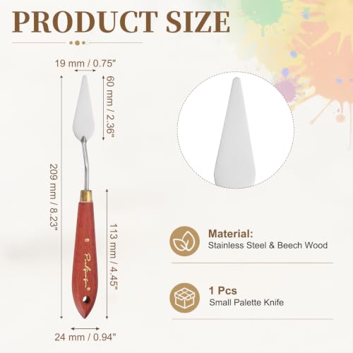 PATIKIL Palette Knife Painting, 8.2" Stainless Steel Spatula(Oblong) - size: 8.2" Long