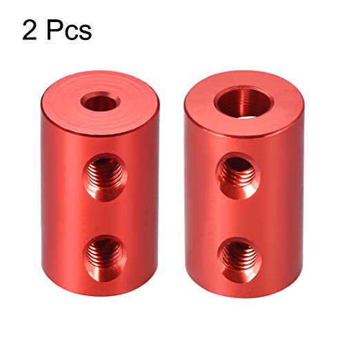 uxcell 3mm to 5mm Bore Rigid Coupling Set Screw L20XD12 Aluminum Alloy,Shaft Coupler Connector,Motor Accessories,Red,2pcs - size: 3mm to 5mm