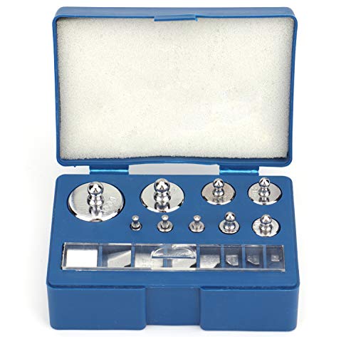 Bekith 17 Pcs Precision Weight 10mg-100g Precision Steel Calibration Weight Kit Set with Tweezers for Digital Balance Scale, Jewellery Scale