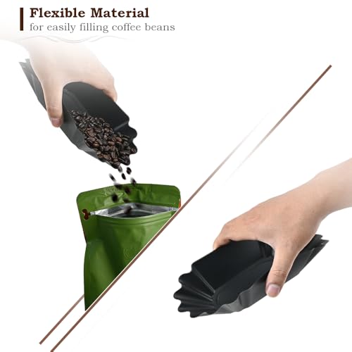 CAFEMASY Coffee Beans Cupping Sample Tray Reusable Plastic Plate for Scooping and Weighing, Display Sample Coffee Beans (5pcs-Black) - color: 5pcs-black