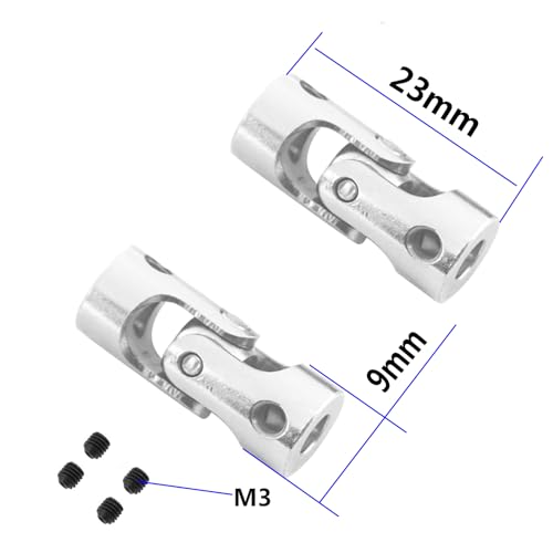 5Pack Vgoohobby Universal Rotatable Steering Shaft U Joint Coupling Motor Connector Coupler for RC Car Robot Crawler Boat (4mm to 4mm) - size: 4mm to 4mm
