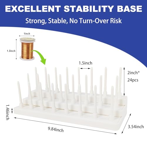 Riverruns Fly Tying Thread Spool Stand Nature Wood Spool Station Hand Made Travelling - color: Combo D-High strength ABS material