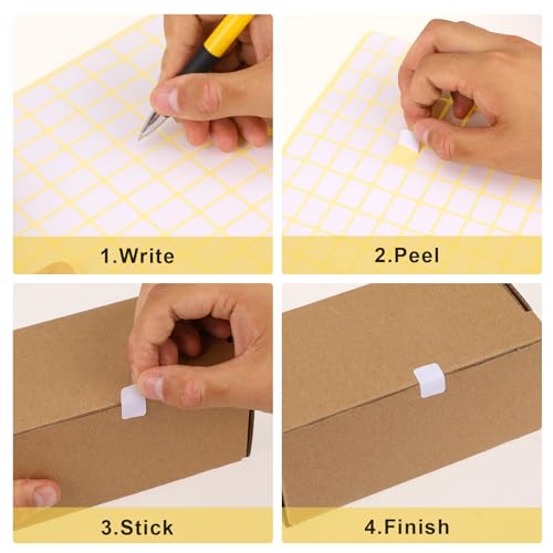 Sliverdew White Labels Stickers, 3300 Pack Small 0.5" x 0.75", Removable Blank Labels for School, Office, Kitchen, 110 Labels per Sheet, Paper, Rectangular, 3300pcs - color: 3330pcs 13x19 Mm