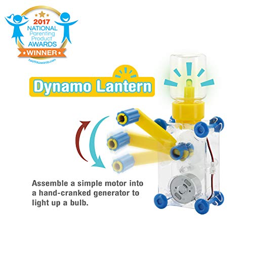 Tenergy ODEV Dynamo Lantern Educational STEM Building Toy, Hand Cranked Power Generator, Light Bulb Science Experiments Kits for Kids Age 14+ (Pack of 4) - size: 2.5 x 1.75 x 5 inches (Pack of 4)