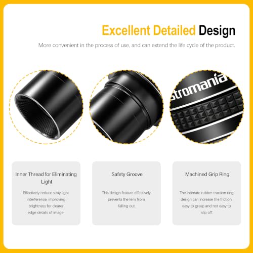 Astromania Telescope Eyepiece 25mm, Wide Angle 58° Planetary Eyepiece 1.25" - size: 25MM