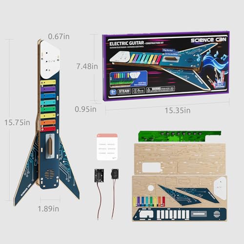 Science Can Electronic Guitar Building Toys, STEM Kits for Kids Age 8-10 - style: Guitar Keyboard