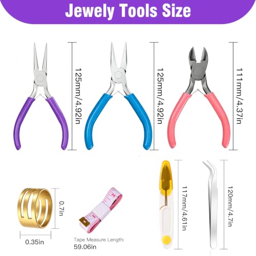3pcs Small Jewelry pliers Professional Jewelry Making Pliers Tool Kit - color: 3pcs-ch Mix Color
