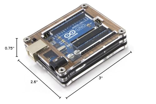 C4Labs Zebra Case Kit for the Arduino Uno R2, R3, R4, R4 WiFi (not Included) - Walnut