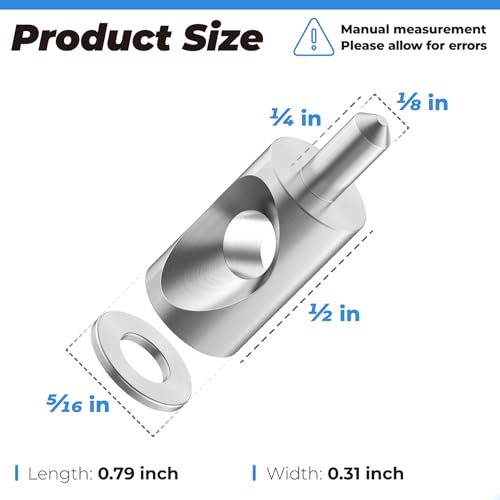 2 Pack Shower Door Pivot Hinge Pin 5/16" Diameter and Washer - size: 2CSHP516